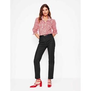 Boden Richmond 7/8 Trousers Black US 6P UK 10P NWT Stretch Ankle Work Pant